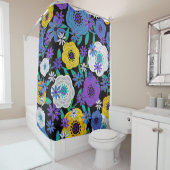 Design floral No. 10 Rideau de douche (En situation)