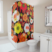 Design floral No 9 Rideau de douche (En situation)