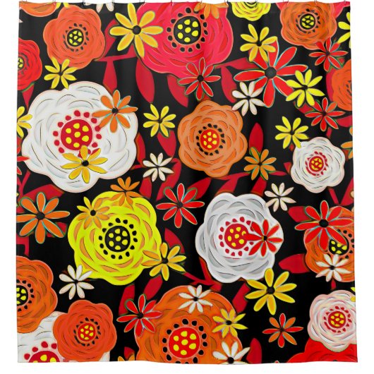 Design floral No 9 Rideau de douche (Devant)