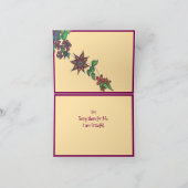 Design "Flores médiévales" Carte de remerciements  (Intérieur)