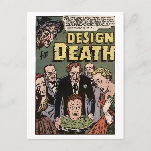 Design for Death Horror Comics Panel Briefkaart (Voorkant)
