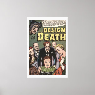 Design for Death  Horror Comics Panel Canvas Afdruk