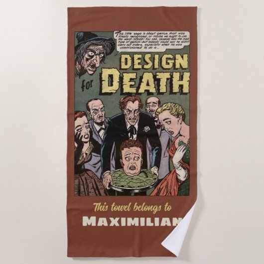 Design for Death  Horror Comics Panel Strandlaken (Voorkant)