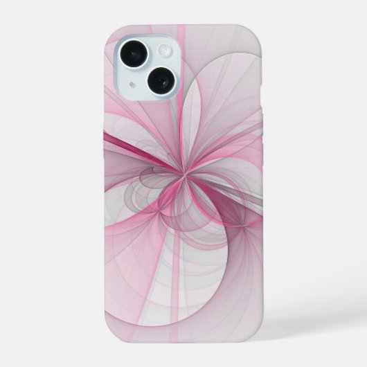Design fractal abstrait moderne rose gris (Verso)