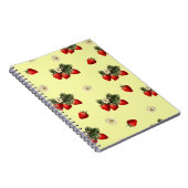 Design fraise sur carnet moderne simple jaune (Côté Droit)