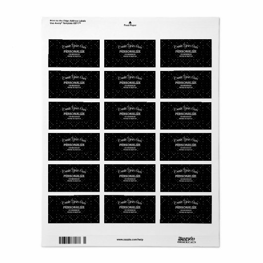 Design From Scratch Etiket (Full Sheet)