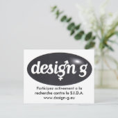 Design-G, Participez activement a la recherche ... Briefkaart (Staand voorkant)