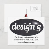 Design-G, Participez activement a la recherche ... Briefkaart (Voorkant / Achterkant)