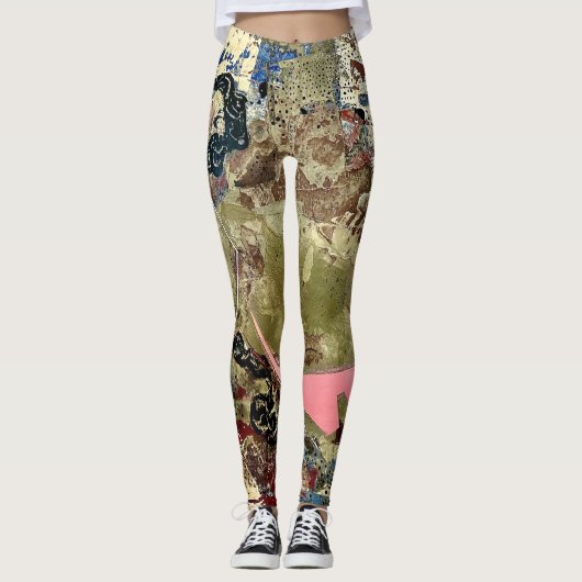 design gemaakt van schilderijen leggings (Voorkant)