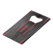 Design géométrique en métal noir et rouge (Devant Angle)