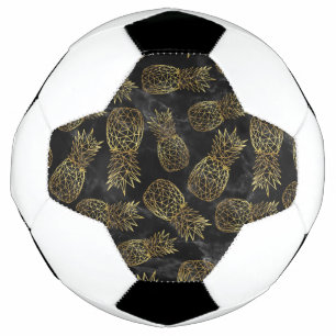 Design géométrique moderne d'ananas en or