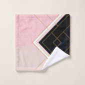 Design géométrique moderne Grilles d'or rose (Gant de toilette)