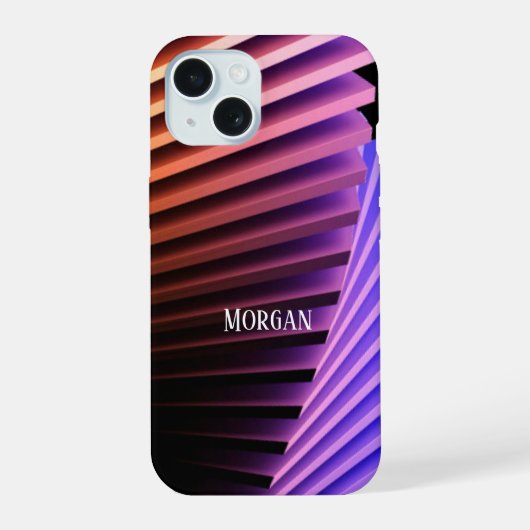 Design Géométrique Moderne, Nom Blanc (Verso)