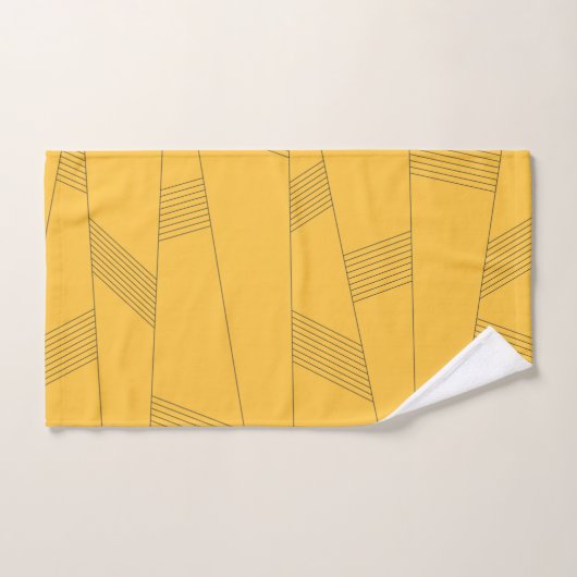 Design graphique abstrait simple, jaune et moderne (Serviette à main)