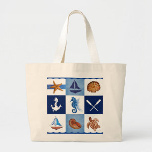 Design in de Noordzee Grote Tote Bag