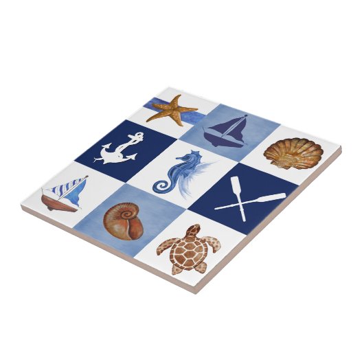 Design in de Noordzee Tegeltje (Zijkant)