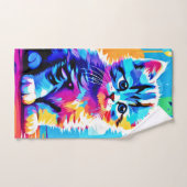 Design Kitten coloré (Serviette à main)