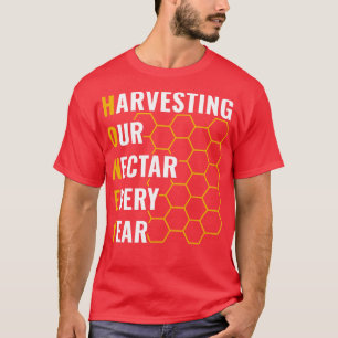 Design Mannen Honing oogsten onze nectar T-shirt