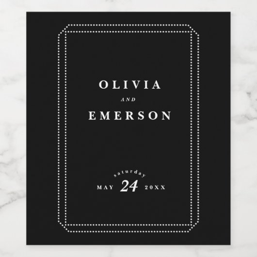 Design mariage étiquette (Étiquettes simples)