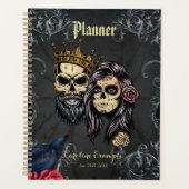 Design mariage gothique foncé étonnant avec crânes (Devant)