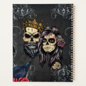 Design mariage gothique foncé étonnant avec crânes (Dos)