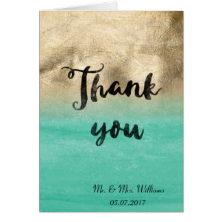 Design mariage or et aqua vert aquarelle