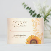 design mariage rsvp avec tournesol (Debout devant)