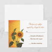 design mariage rsvp avec tournesol (Devant / Derrière)