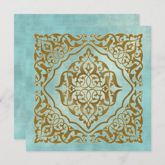 Design marocain - Carte d'invitation (Devant / Derrière)