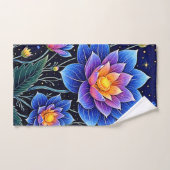 Design merveilleux de rêves floraux cosmiques (Serviette à main)