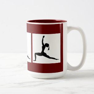Design met maroon Fun - Combo Coffee-Mok/Cup (15 O Tweekleurige Koffiemok