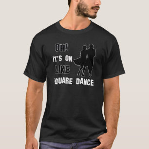 design met vierkante openingen t-shirt