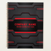 Design métallique noir et rouge (Devant)