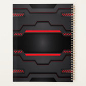 Design métallique noir et rouge (Dos)