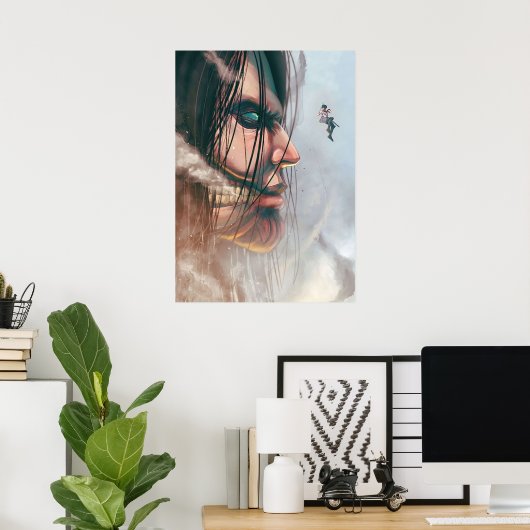 Design Mikasa X Eren Poster (Thuiskantoor)