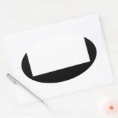 Design minimal Cadre noir Sticker ovale (Enveloppe)