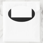Design minimal Cadre noir Sticker ovale (Sac)