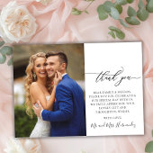 Design moderne 2 Mariage photo Carte de remercieme