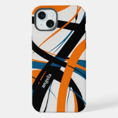 Design moderne abstrait orange noir (Verso)