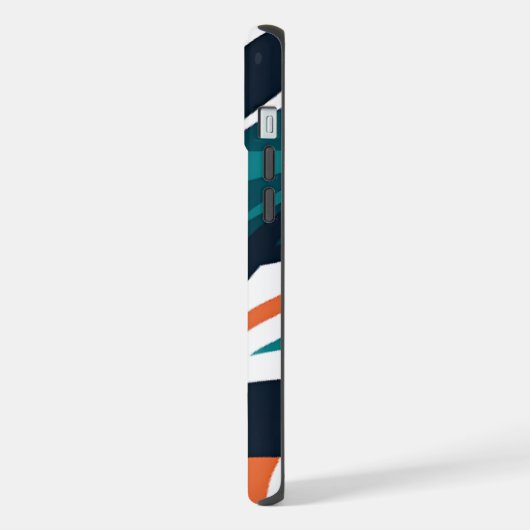 Design moderne abstrait orange turquoise noir (Côté gauche)