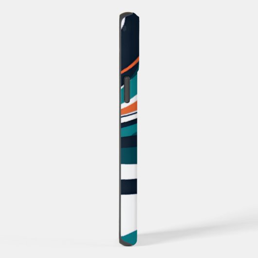 Design moderne abstrait orange turquoise noir (Côté droit)