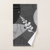 design moderne art abstrait gris et noir (Serviette à main)