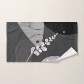 design moderne art abstrait gris et noir (Serviette à main)
