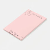 Design moderne avec arrière - plan rose Post-it No (Incliné)