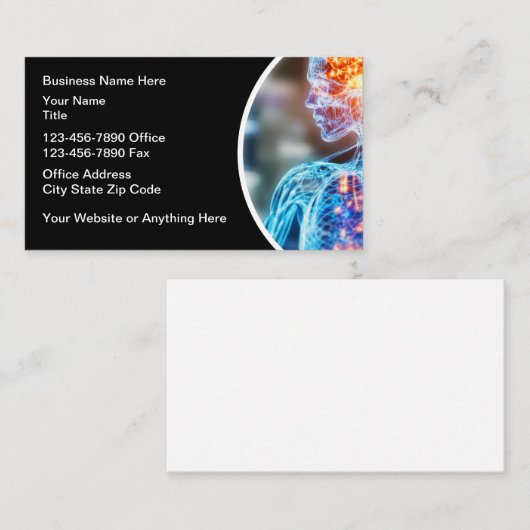 Design moderne Carte de visite Médicale (Devant / Derrière)