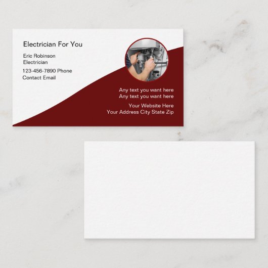 Design moderne Cartes de visite électroniques (Devant / Derrière)