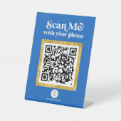 Design moderne code QR bleu signe d'entreprise (Recto)