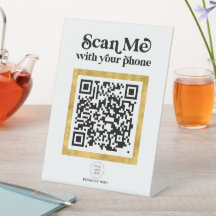 Design moderne Code QR panneau d'entreprise avec l