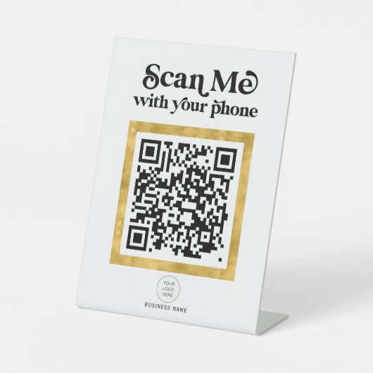 Design moderne Code QR panneau d'entreprise avec l (Recto)