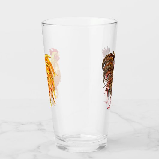 Design moderne coq poulet verre d'art (Droite)